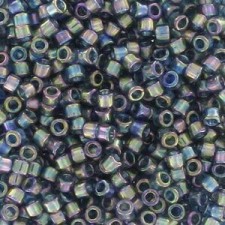 Miyuki delica Beads 11/0 - Transparent blue gray rainbow gold luster DB-111